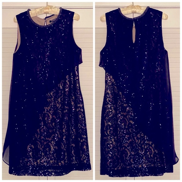 SLNY Dresses & Skirts - Only worn once! SLNY navy blue cocktail dress.